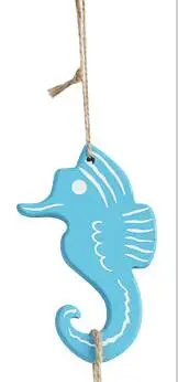 000007-Lblueseahorse Средиземноморский стиль Морская звезда маленькая Рыбная нить настенные подвесные предметы интерьера ресторана детского сада настенные вешалки - Цвет: 000007-Lblueseahorse
