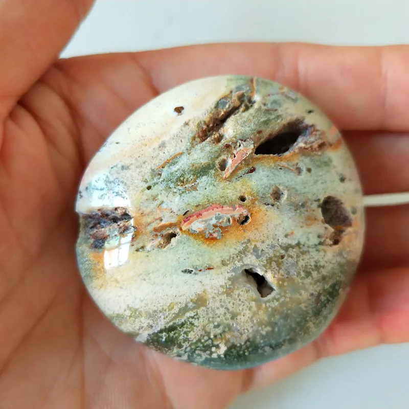 Натуральные камни морская яшма пальмовые камни игрушки маленькие камни и кристаллы целебный кристалл - Цвет: E17            90g