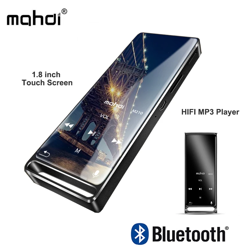 Портативный mp3 плеер mahdi M210 с сенсорным экраном и поддержкой Bluetooth 1 8 дюйма USB HD Hi Fi