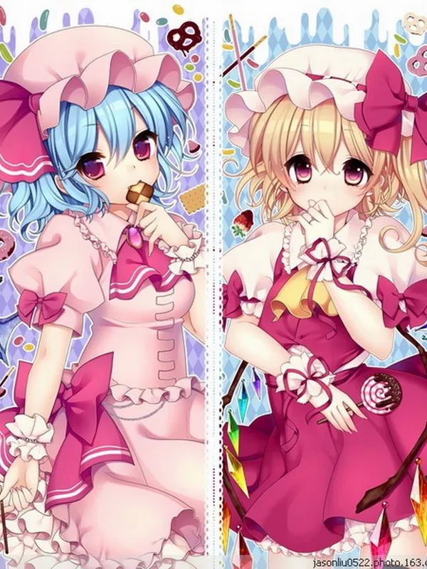 

Touhou Project Anime Flandre & Remilia 150*200CM Single-layer Blanket #36775