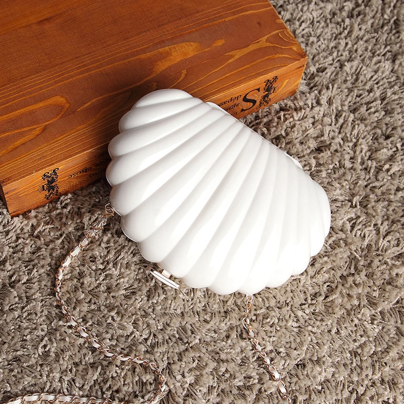 Сумка на плечо Женская в виде ракушки новинка 2018 модная однотонная сумка