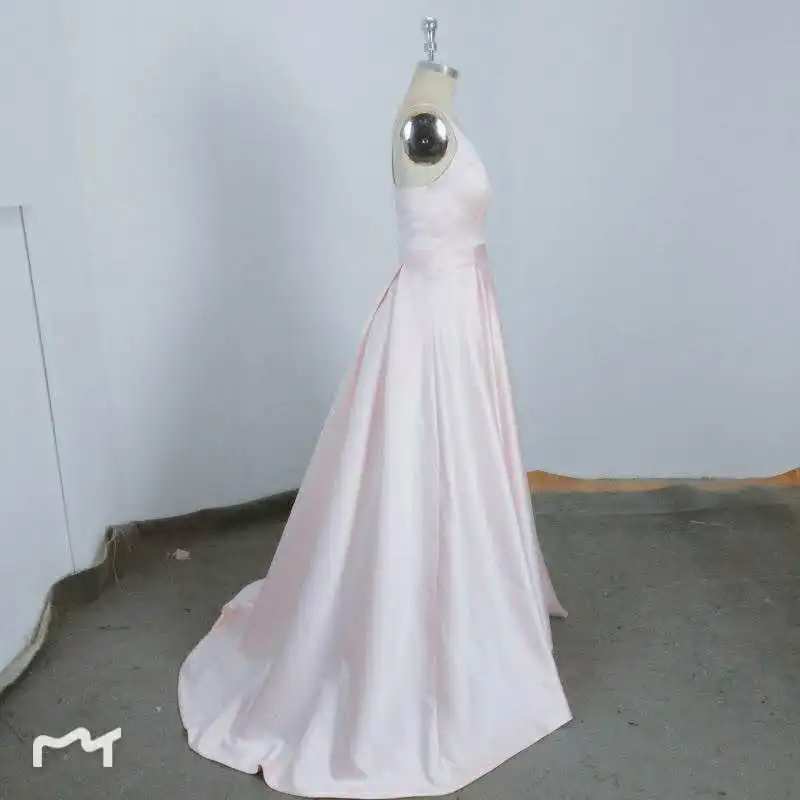 Простой бретельки Blue Новые Вечерние платья Robe De Soiree