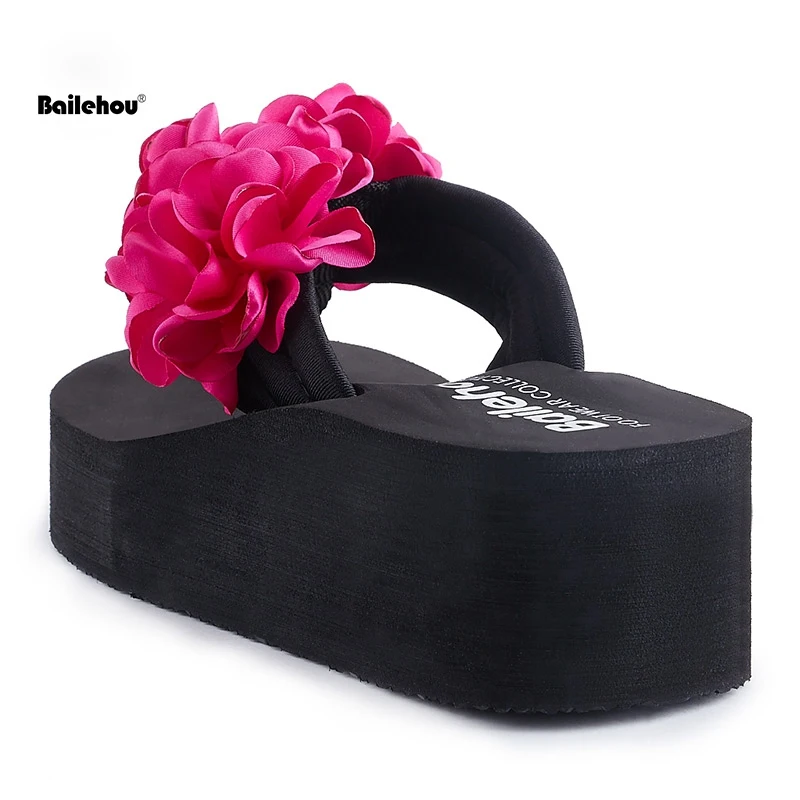 Bailehou/летние шлепанцы женские модные пляжная обувь на платформе прозрачные туфли