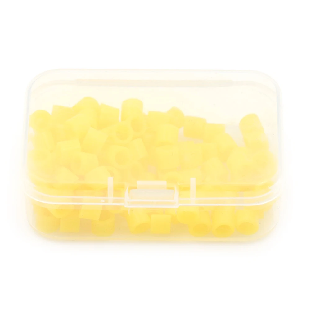 Yellow 100 шт многоцветные 4*6*5 мм автоклавные универсальные Стоматологические Ортодонтические универсальные силиконовые инструменты цветные кодовые кольца - Цвет: Yellow