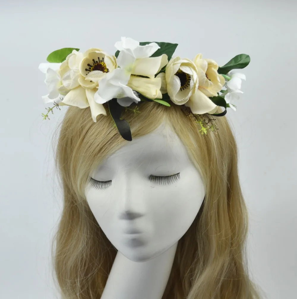 Имитация венка головная повязка для женщин ротанговая имитация головки цветка