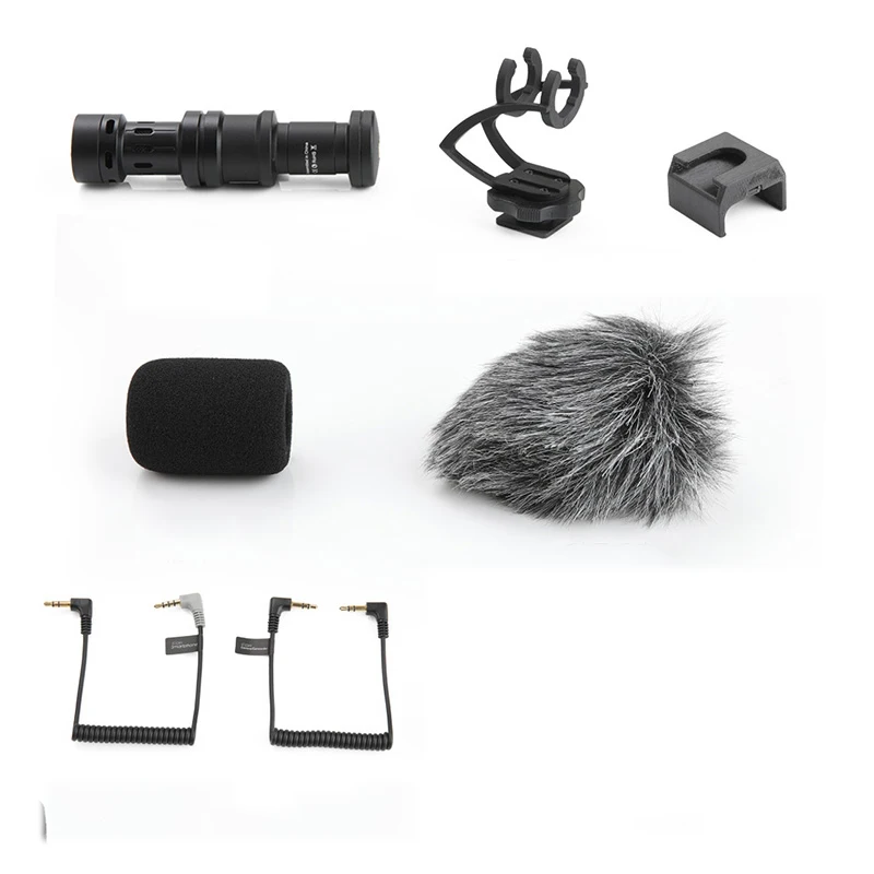Для DJI OSMO Mobile 2 аксессуары кардиоидный направленный конденсаторный видео микрофоны+ крепление DSLR камера для OSMO Mobile 1Gimbal