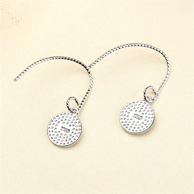 

2019 Round Shape Simple Cute Drop Earrings Tibetan Sliver Coin Face Fashion Dangle Earrings For Women 2019 Statement SE768