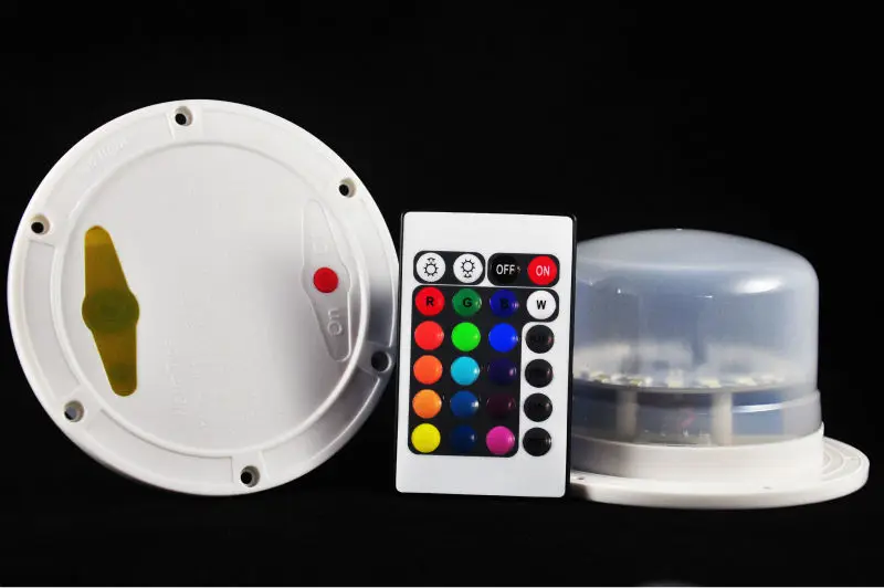 

1pc*Rechargeable Battery operated Round LED under light White base for wedding under table led light base