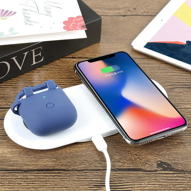 Чехол для беспроводного зарядного устройства Airpods 2 QI Standard чехол совместимый с