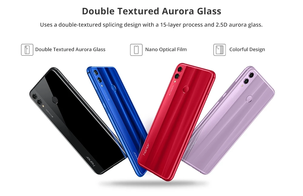 Honor 8X global rom смартфон 6,5 ''полный экран OTA обновление Android 8,1 Восьмиядерный отпечаток пальца