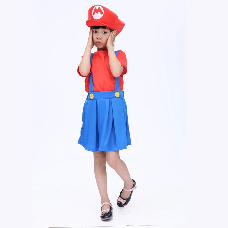 Бесплатная доставка 2016 год костюмы на Хэллоуин для детей игры в супермарио Луис