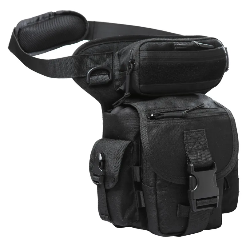Black Военный тактический рюкзак с заниженной талией bornal militar 1050D охотничья сумка для езды на мотоцикле многоцелевой наплечный чехол - Цвет: Black