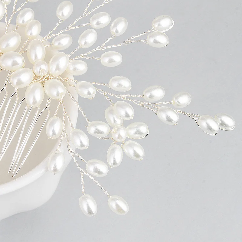 Свадебная Заколка гребень для волос с жемчугом и жемчугом|bridal headpiece|hair pin setwedding hair