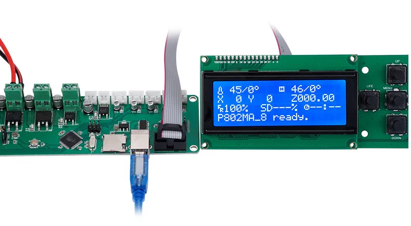 Melzi 2,0 Материнская плата PCB ATMEGA 1284P P802M материнская плата X3A XY-100 контроллер+ Melzi 2,0 2004LCD для Tronxy 3D принтер DIY запчасти
