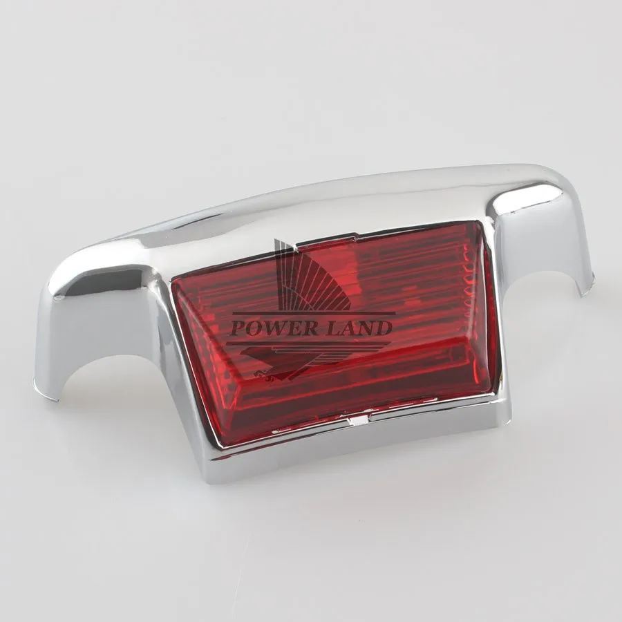 Хромированный наконечник заднего крыла мотоцикла светодиодный фонарь красная