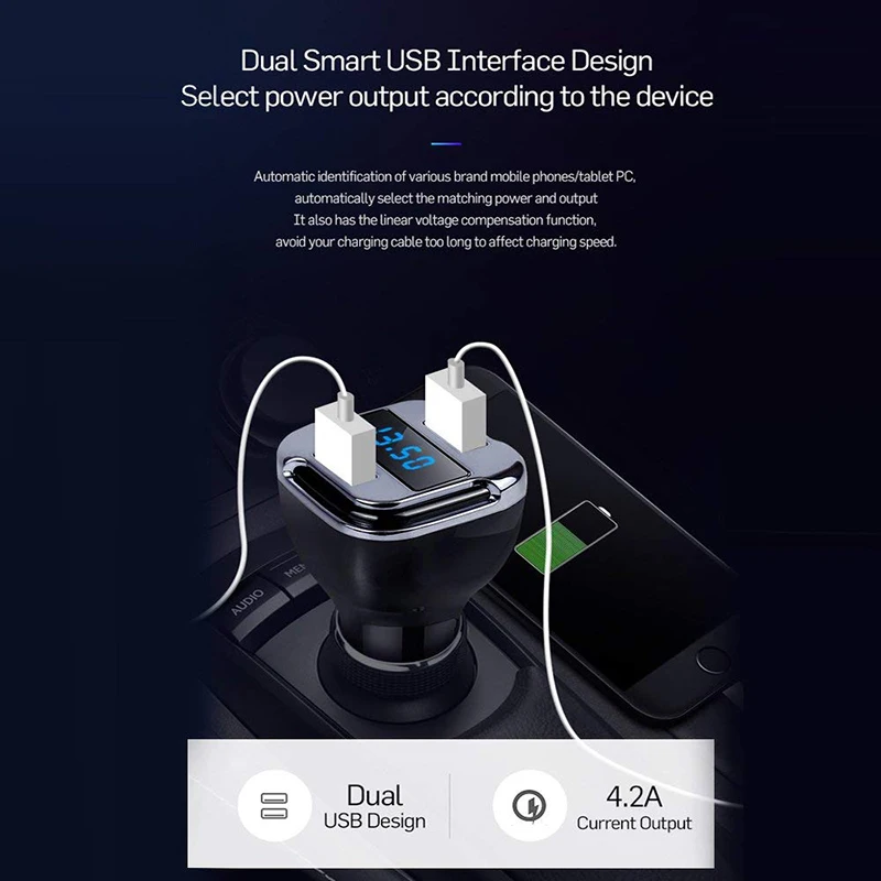 GPS двойное USB Автомобильное зарядное устройство 2 порта адаптер быстрое