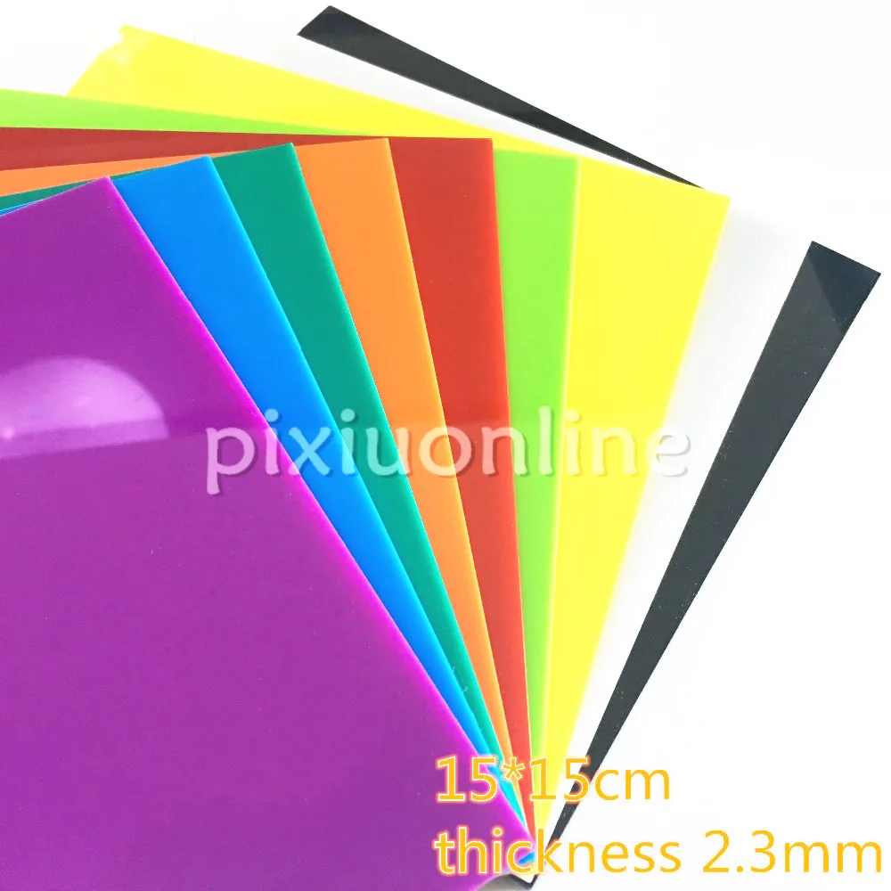 

15*15*0.23cm J584 9Colors Colorful Opacitas Acrylic Plate Perspex Sheet Plastic Board DIY Model Dropshipping