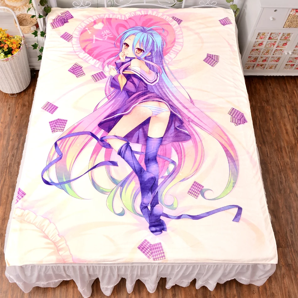 Постельное белье с аниме No Game Life Shiro простыня сексуальное постельное манга 3d