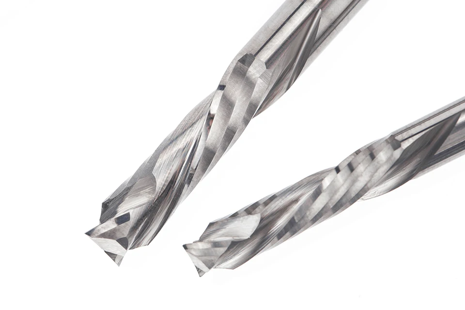 HUHAO 1pc Imported Material Two-flute Composite Milling Cutter Woodworking Cutter PVC MDF Clamp Board Straight Cutter