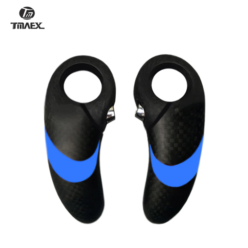 Blue Matte Красный Ультра легкий карбоновый руль велосипедный маленький вспомогательный передний бар карбоновый руль держатель кожуха MTB горный велосипедный руль концы - Цвет: Blue Matte