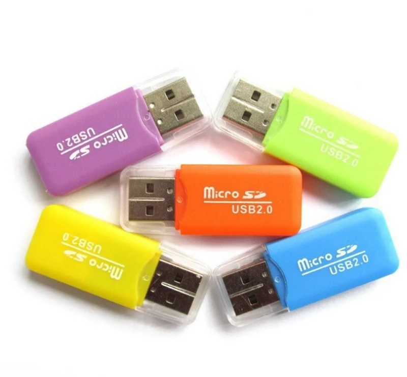 Красочный! Устройство чтения TF карт USB 2 0 мини адаптер для устройство Micro SD высокая