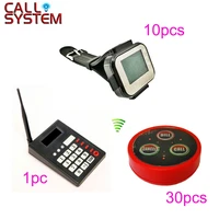 1 kitchen transmitter 10 waiter pager 30 table bell wireless restaurant call paging system