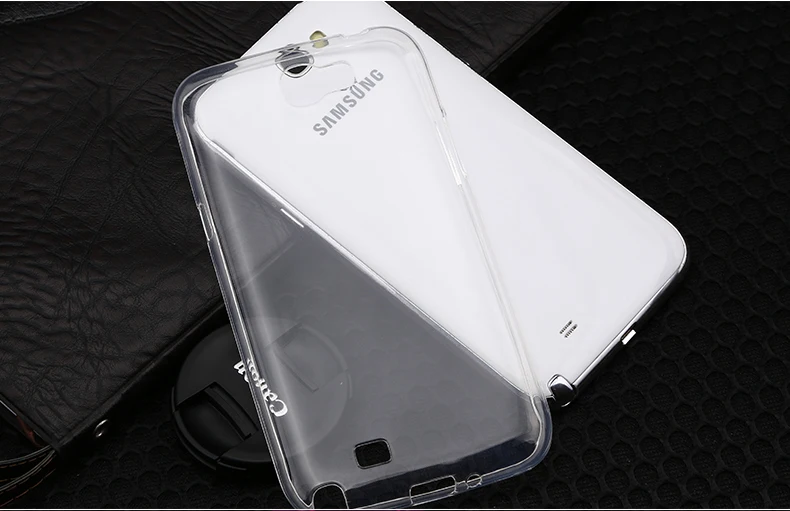 Чехол для Samsung Galaxy Note 2 NOTE2 N7100 3 4 5 прозрачный мягкий чехол из ТПУ задней панели