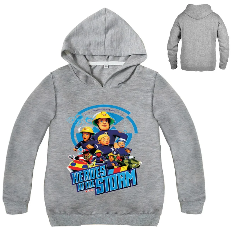 

Children Cartoon Fireman Sam Printed Funny Hoodies Kids Spring Tops Baby Girls Boys Great Casual Autumn Sweatshirts