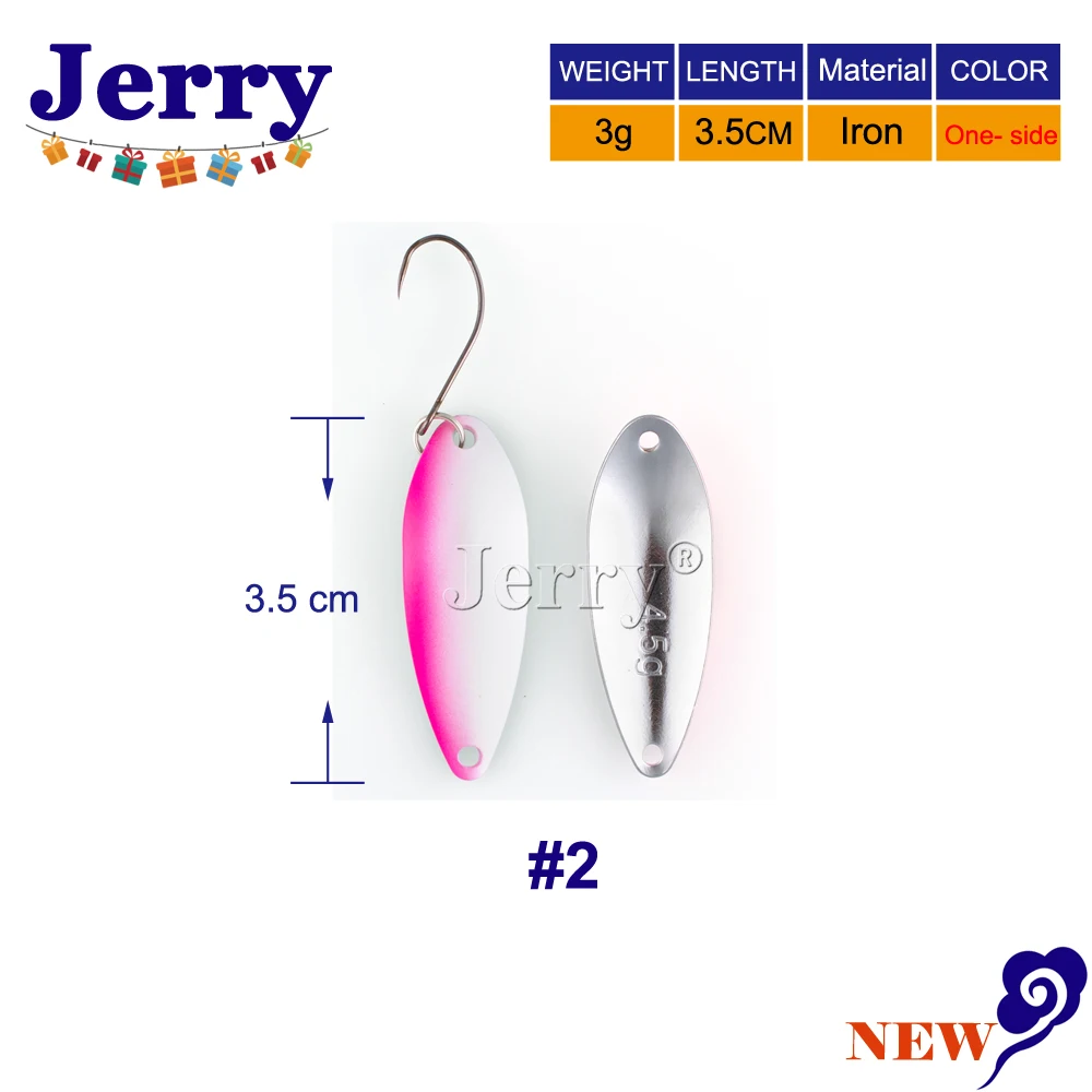 Jerry 3 г 4 5 Высокое качество рыболовные ложки зона форели приманки pesca микро для