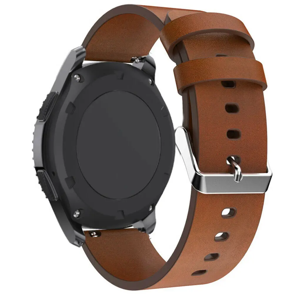 Ремешок из натуральной кожи для samsung gear S3 Frontier/Классические умные часы, сменный Браслет, ремешок для часов для Galaxy Watch 46 мм