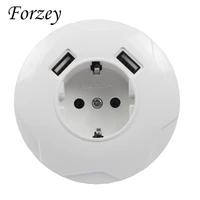 round newusb wall socket free shipping double usb port 5v 2a usb wall outlet high quality usb outlet steckdose f03