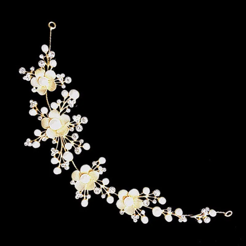 Цвета: золотистый серебристый Цвет цветок повязки на голову с украшениями в виде