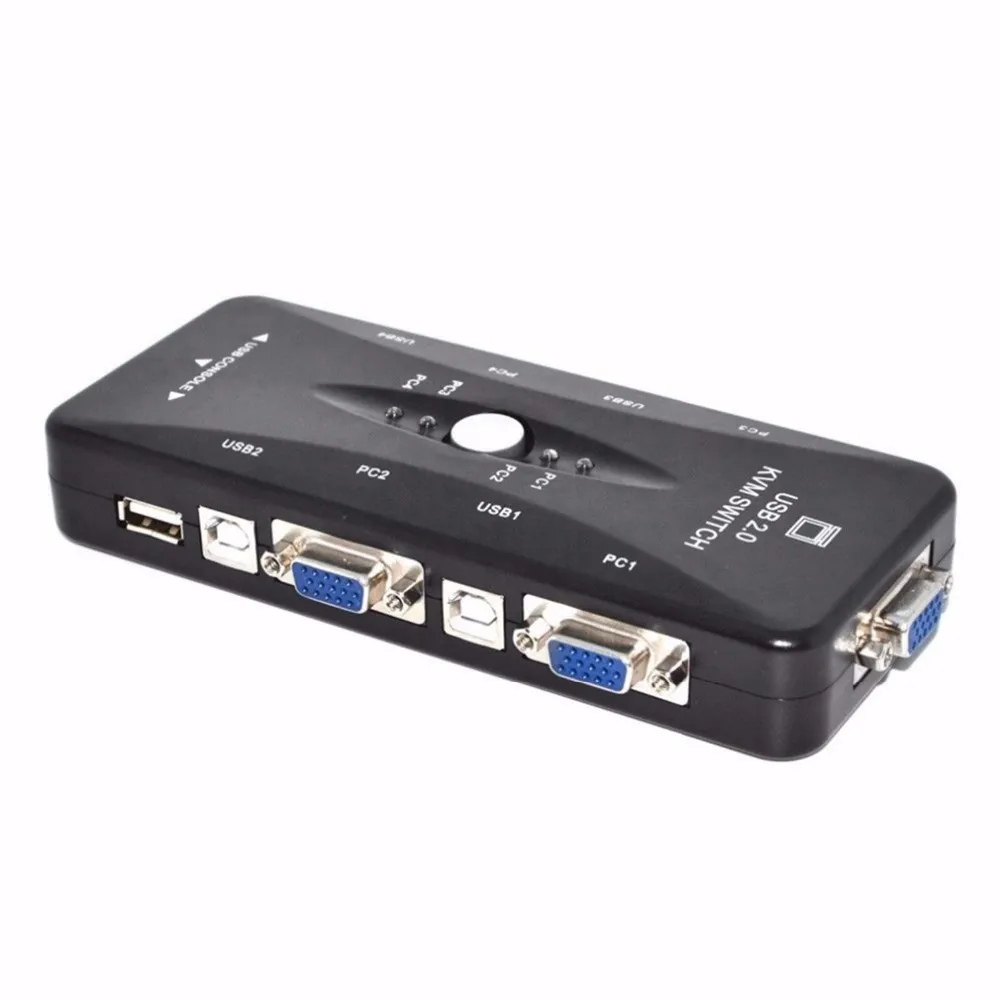 4 портовый концентратор USB 2 0 KVM VGA/переключатель SVGA Box адаптер соединяет принтер