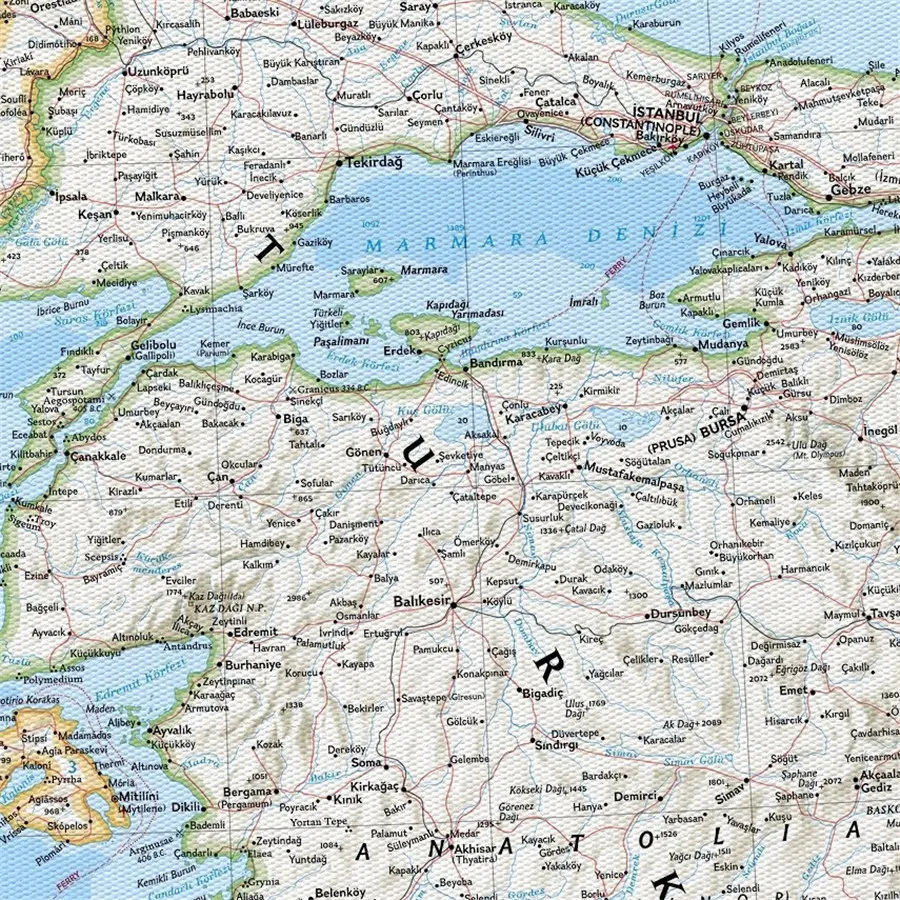 Греческая Классическая Настенная карта с графическим рисунком на холсте, картина в Грецию и океан, кафе-бар, домашний декор, настенная художественная наклейка