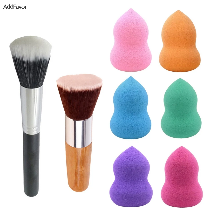 AddFavor уход за лицом Губка Макияж набор кисточки основа для макияжа лица Puff сухой