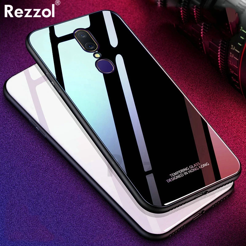Для OPPO F11 Pro Чехол Gloosy закаленное стекло мягкая TPU силиконовая рамка твердая