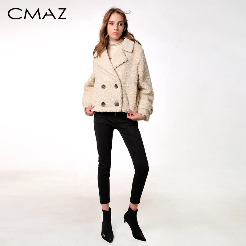 CMAZ 2019 Осень Зима Новое Пальто Женщин с длинным рукавом хлопок одежда