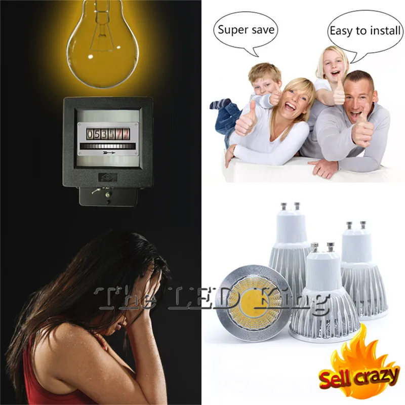 Точечный светильник Светодиодный лампа светодиодный GU10 Cob с регулируемой