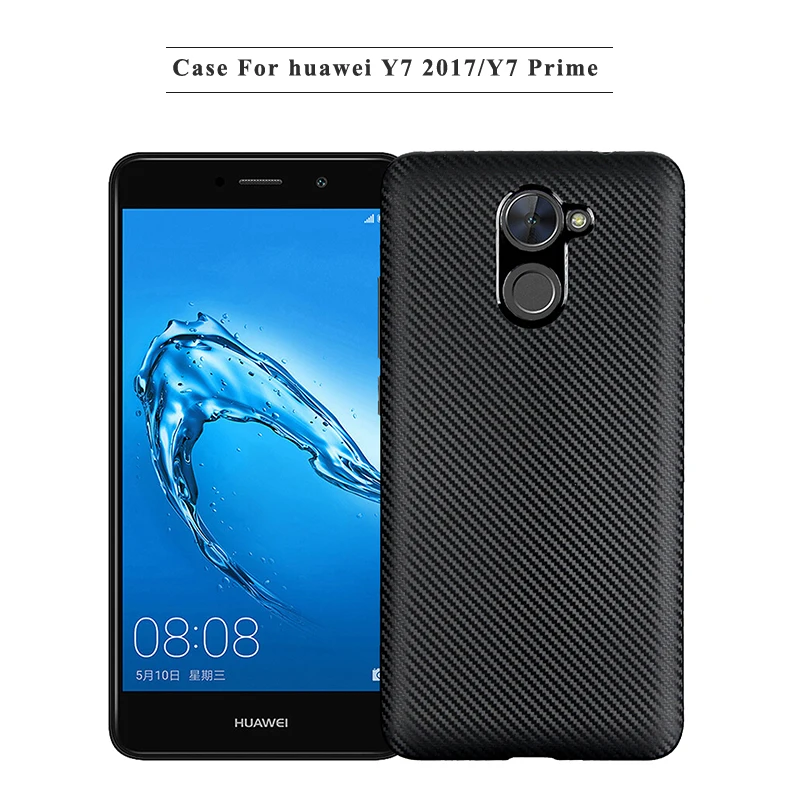 углеродные волокна узор силиконовый чехол на huawei honor y7 prime чехлы мягкий