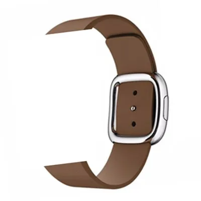 Современная Пряжка, ремешок из натуральной кожи для Apple Watch, ремешок, 4 браслета, сменный ремешок для iWatch, серия 3, 2, 1, 38 мм/40 мм/42 мм/44 м - Цвет ремешка: Brown