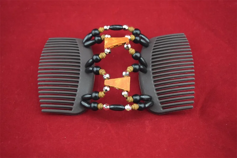 

50pcs/lot beautiful black magic comb hair accessory dance girl shining comb free shipping