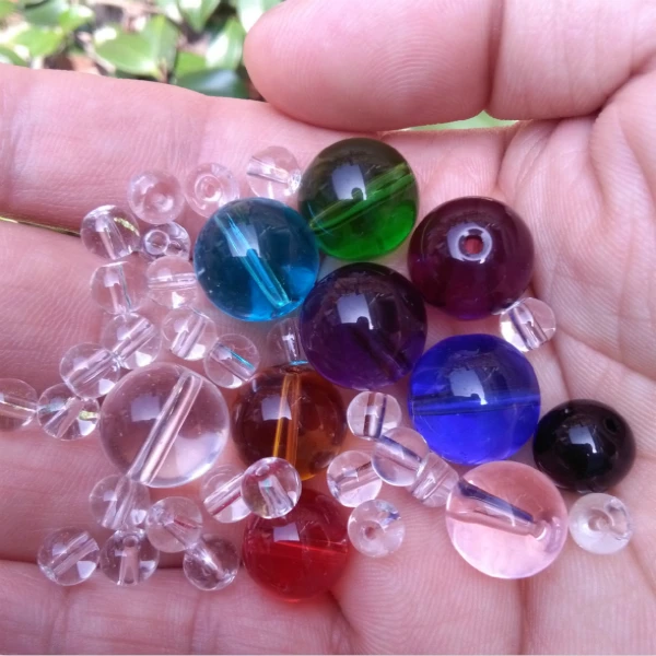 Бесплатная доставка 400 шт./лот Crystal clear color Стекло свободные Гладкие бусины DIY для