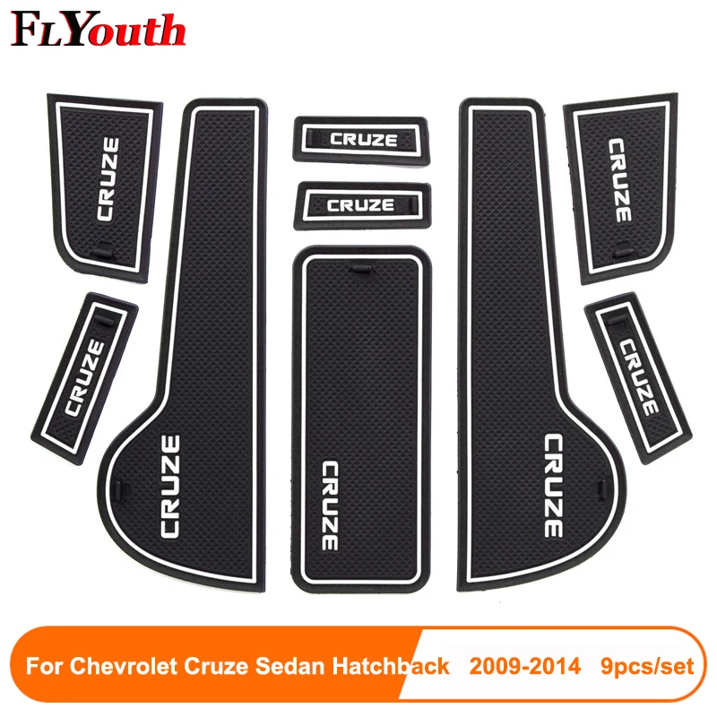 

9pcs Car Styling Interior Non-Slip Mat Door Groove Pad Cushion Rubber Mat Fit For Chevrolet Cruze Sedan Hatchback 2009-2014