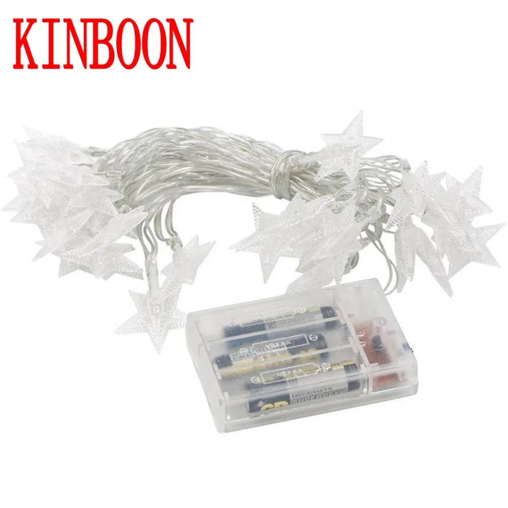 СВЕТОДИОДНАЯ Гирлянда в форме звезды с питанием от 3 батареек АА 10 м 80 светодиодов