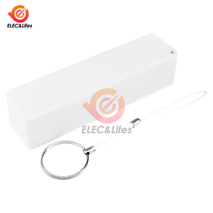 White USB Мобильный Внешний Аккумулятор Чехол DIY Kit 18650 литиевая батарея зарядное устройство коробка портативный чехол для хранения черный/желтый/синий/зеленый/розовый/белый - Цвет: White
