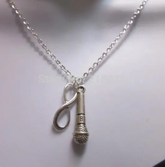 Винтажное изделие из серебра со знаком бесконечности микрофон красивые ожерелья