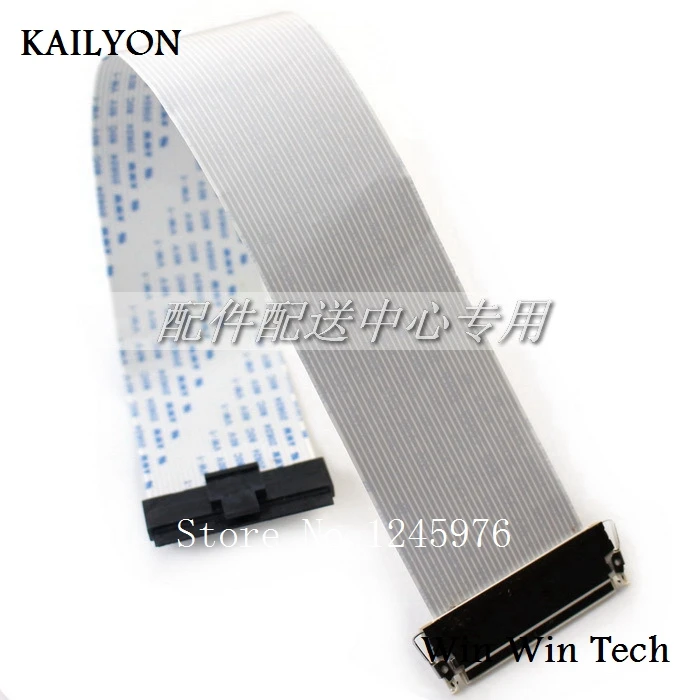Flexible Flat FFC Cable 30 Pin 1.0 Pitch Oppsite Direction W/ Connector & Clip for TTL LCD Monitor 25cm*3.1cm Free Shipping
