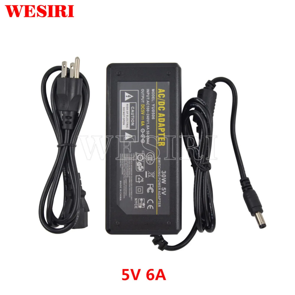 5 в 1A/2A/3A/6A/8A/10A светодиодный блок питания адаптер AC к DC для DC5V WS2812B APA102 LPD8806 WS2801