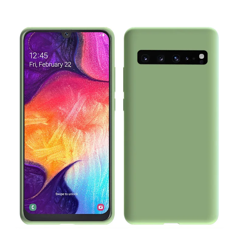 Green Для samsung Galaxy S10 чехол противоударный жидкий силиконовый мягкий гладкий Чехол для samsung Galaxy S10E S10 Plus чехол для телефона Funda - Цвет: Green