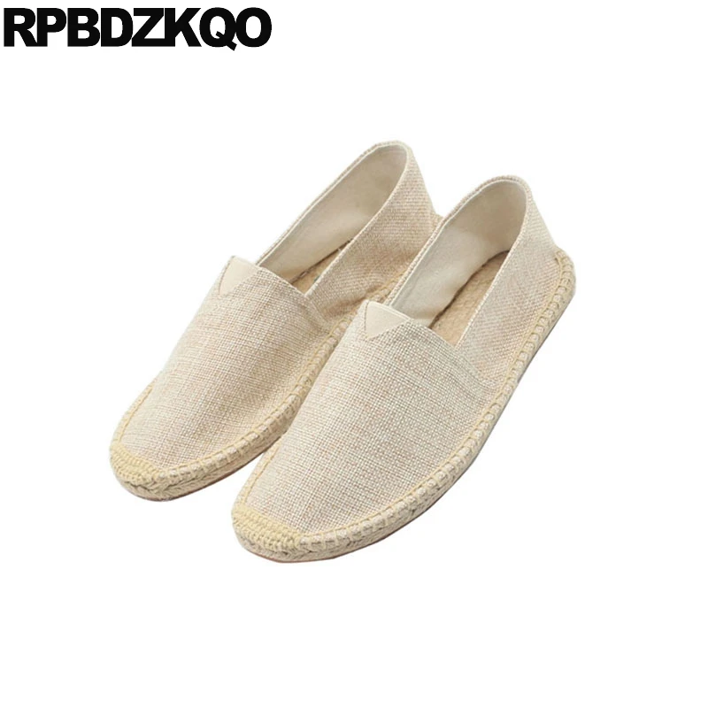 China Plus Size Korean Espadrilles Hemp Men Canvas Shoes Casual Designer New Breathable Spring Fashion Slip On Comfort 11 2021 | Обувь